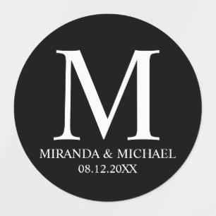 Etiquetas Laboratório de Favoritos do Casamento do Monogram