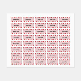 Etiquetas Lavagem da Família Pastel Stripes