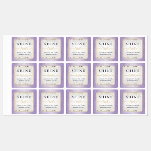 Etiquetas Lavanda Brilhante Roxo e Branco
