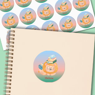 Etiquetas Leão-Bebê-Pastel-Cujo Nome É Livro