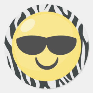 Etiquetas legal de Emoji do impressão da zebra