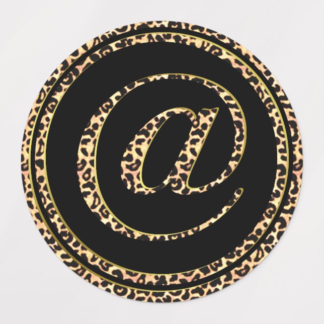 Etiquetas Leopardo @ (Design 3)