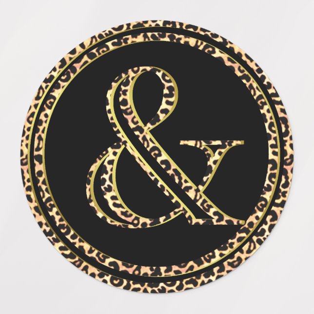 Etiquetas Leopardo e (Design 3)