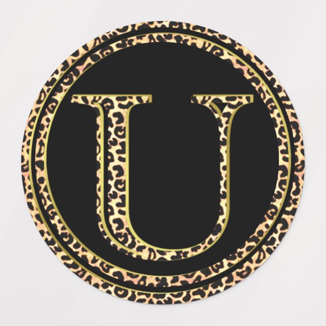 Etiquetas Leopardo U (Design 3)
