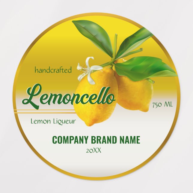 Etiquetas Limoncello Fruta (Design 1)