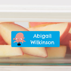 Etiquetas Lindo polvo bebê rosa desenho personalizado