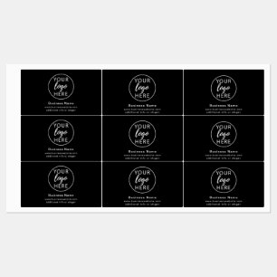 Etiquetas Logotipo Comercial Personalizado Preto Profissiona