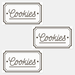 Etiquetas Logotipo de Padaria de Biscoitos com Filigrana Vin