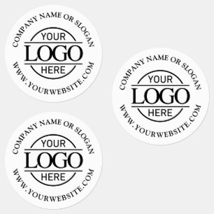 Etiquetas Logotipo Empresarial Simples da Empresa de Promoçã