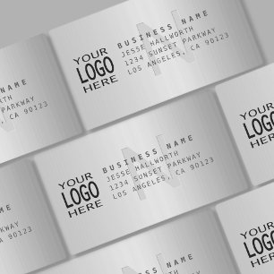 Etiquetas Logotipo Impermeável & Endereço de Devolução em Me