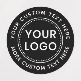 Etiquetas Logótipo personalizado e texto em volta de vestuár