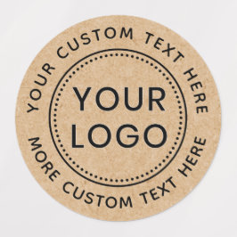 Etiquetas Logotipo personalizado Papel Kraft olha à prova d'