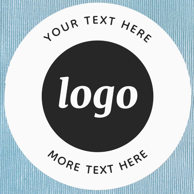 Etiquetas Logotipo Simples Com Empresa De Texto (Your logo with custom text promotional business branding iron on clothing label)
