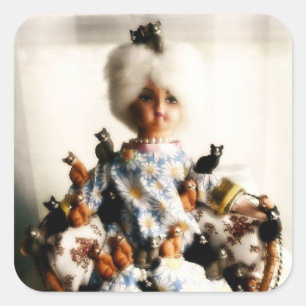 Etiquetas loucas da senhora do gato