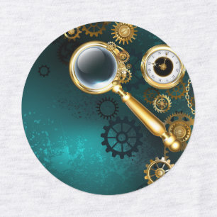 Etiquetas Lupa no estilo Steampunk