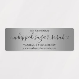 Etiquetas Luxuoso Gradiente Prata Horizontal Simples