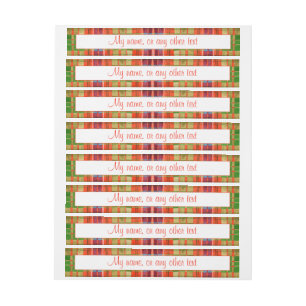 ETIQUETAS MAC RAE TARTAN 2,54cm x 18,42cm Muito La