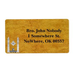 Etiquetas maçónicas do enviamento