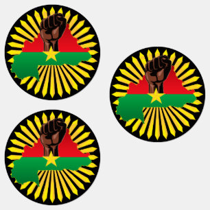 Etiquetas Mapa do Burkina Faso, Bandeira e Resistência à Rev