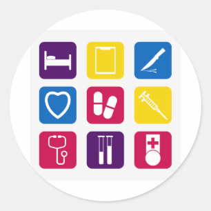 Etiquetas médicas dos ícones