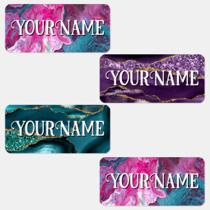 Etiquetas Meninas Agam Marble School Name Daycare