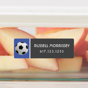 Etiquetas Meninos da Bola de Futebol Bonitos Nome Número Col