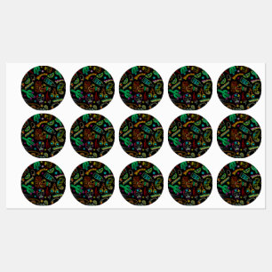 Etiquetas México Fiesta Pattern