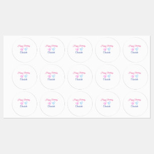 Etiquetas MINIMAL SIMPLES.CUTIE ADICIONAR NOME BABY feliz an