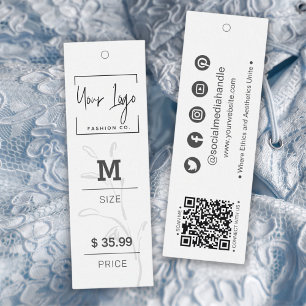 Etiquetas Mínimas Modernas de Preço QR Social de F