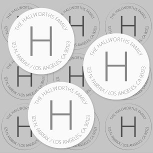 Etiquetas Mínimo à prova d'água, branco e Cinza modernas