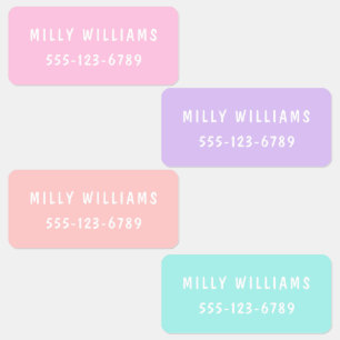 Etiquetas Mínimo Personalizado de Texto Personalizado de Nom