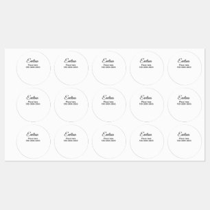 Etiquetas Mínimo simples adicione seu nome texto localidade