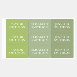 Etiquetas Mínimo Verde Elegante Simples Adicionar Sua Escola