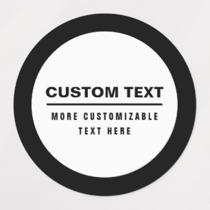 Etiquetas Modelo de texto personalizável simples e negrito
