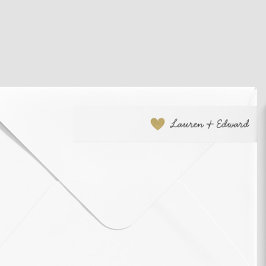 Etiquetas Modern Dourado Hearding Return Address