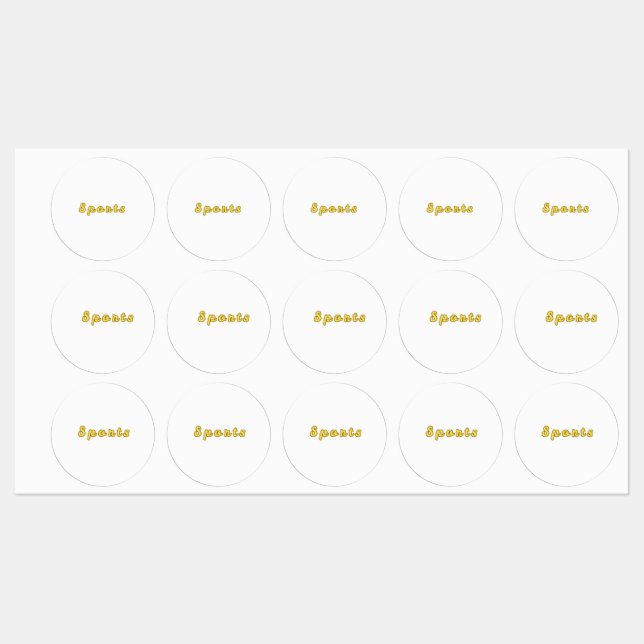 Etiquetas Modo desportivo mínimo (Folha)