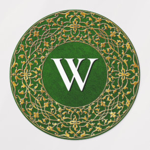 Etiquetas Monograma Dourado