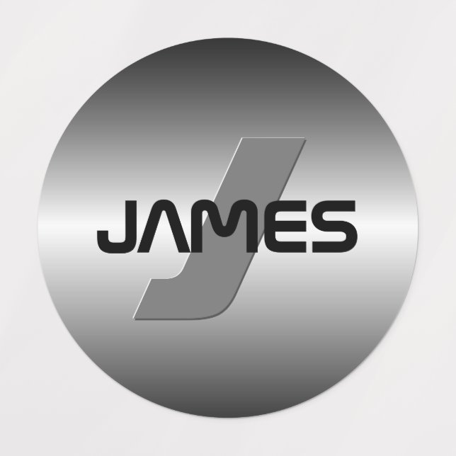 Etiquetas Monograma e nome personalizável legal (Design 1)