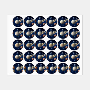 Etiquetas Montagem do Sistema Solar