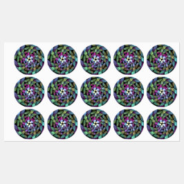 Etiquetas Movimentos Coloridos Abstrato Trippy Fractal Art