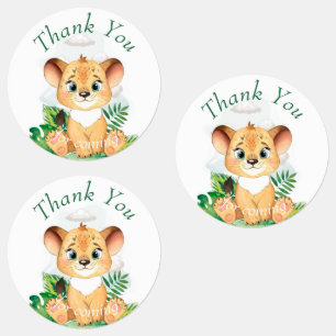 Etiquetas Muito obrigado pelo seu pequeno leão