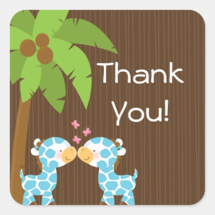 Etiquetas múltiplas do chá de fraldas dos girafa