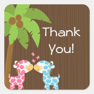 Etiquetas múltiplas do chá de fraldas dos girafa