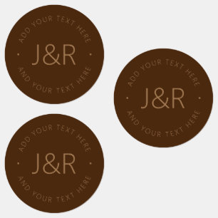 Etiquetas Na moda Brown Modelo à prova de água