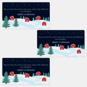 Etiquetas Natal Branco Russo