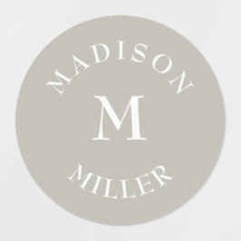 Etiquetas Neutral Beige Waterproof Daycare Baby Bottle