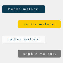 Nome à prova d'água de cores escolares simples