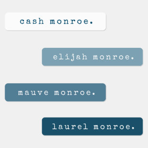 Etiquetas Nome à prova d'água de máquinas de escrever simple