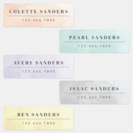 Etiquetas Nome à prova d'água do arco-íris