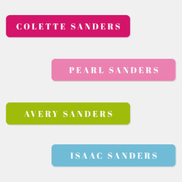 Etiquetas Nome à prova d'água do Arco-Íris Colorido Brilhant